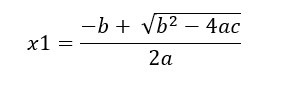 Kvadratinės lygties sprendinių formulė